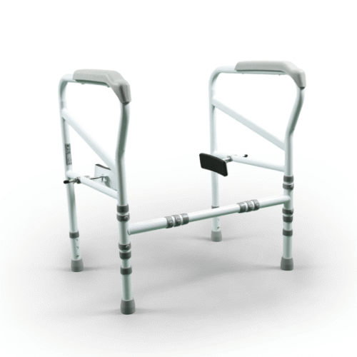 مساعد النهوض لكرسي الحمام إطار دعم قابل للتعديل